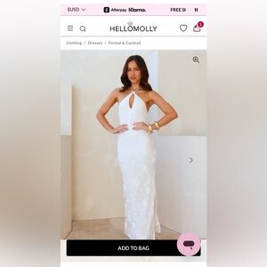 Hello Molly White Backless Dress